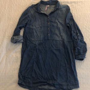 Denim/chambray tunic dress